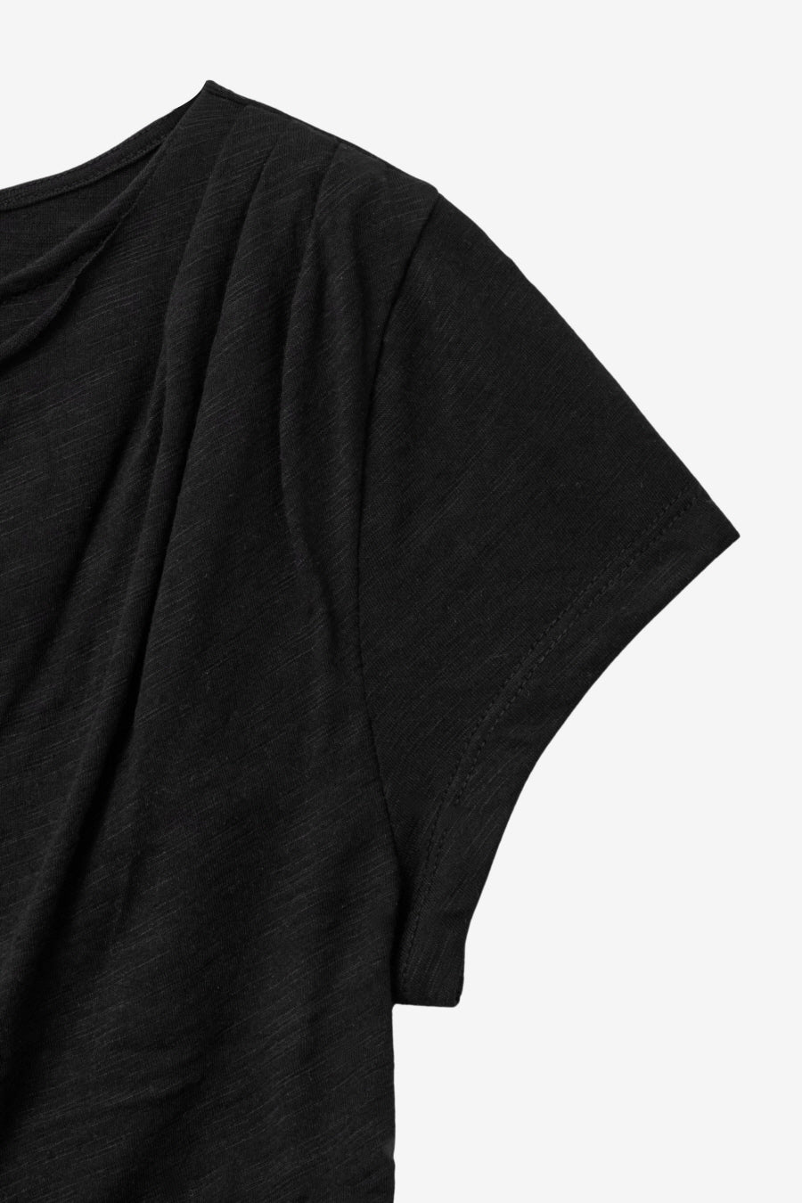 Insilence - Draping Boat Neck T-shirt (Black) product image 10 | TRAB K-Fashion Australia