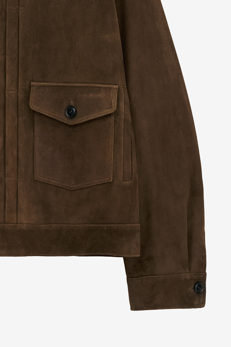 Insilence - Goat Suede Jean Jacket (Dark Brown) product image 12 | TRAB K-Fashion Australia