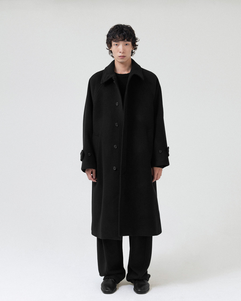 Brownyard - Balmacaan Coat (Black) product image 1 | TRAB K-Fashion Australia