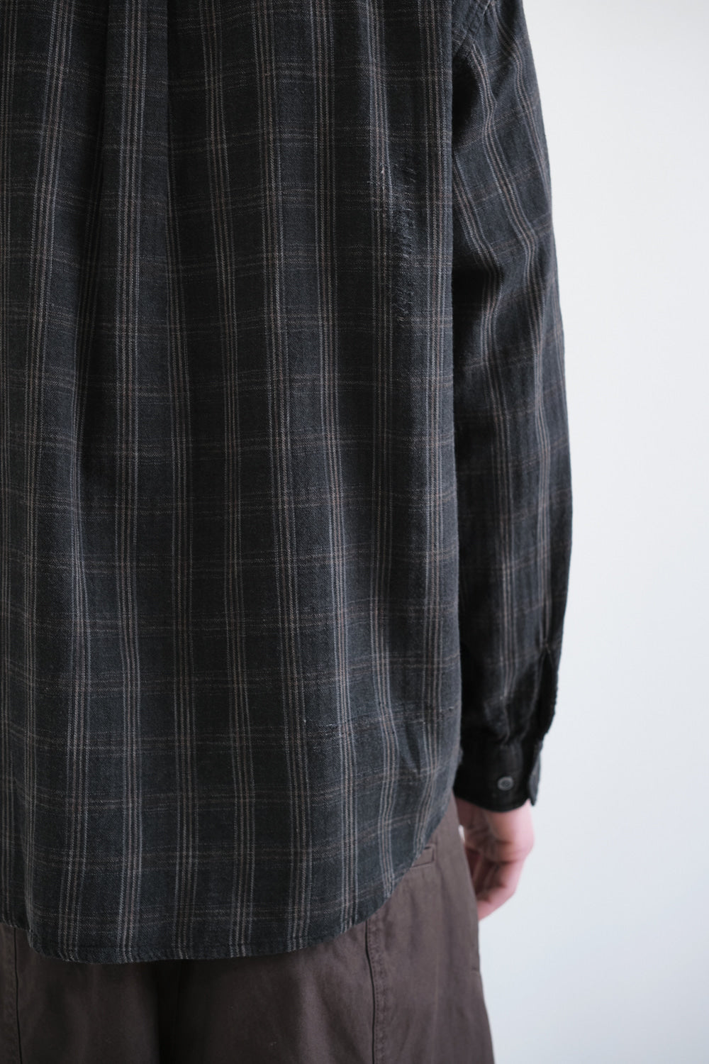 Hatchingroom - Museum Shirt Herringbone Check (Over Dyed Charcoal) product image 7 | TRAB K-Fashion Australia