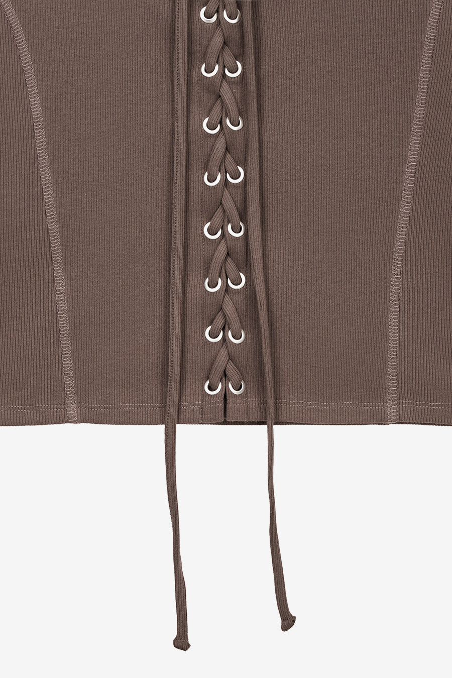 Insilence - Lace-up long sleeve (Brown) product image 13 | TRAB K-Fashion Australia