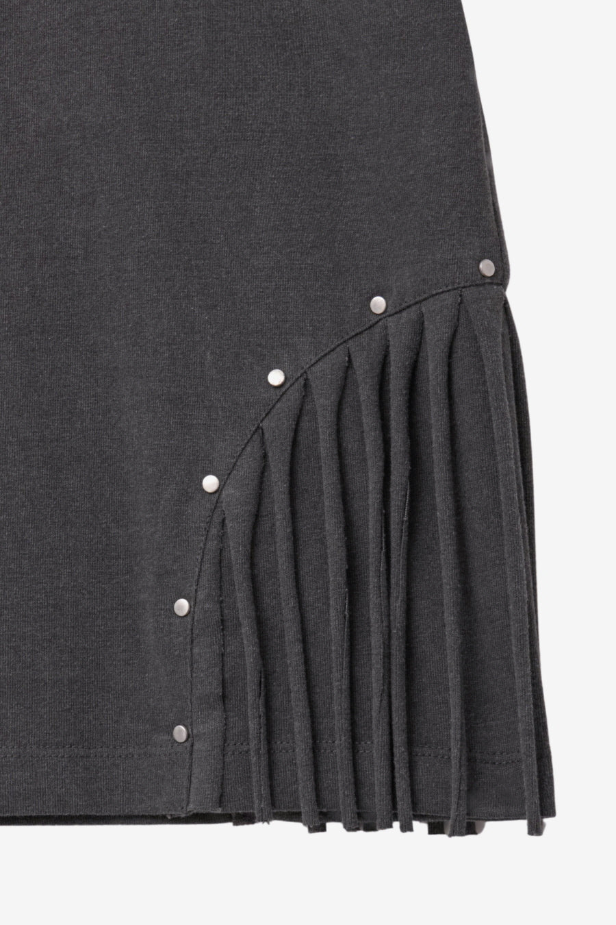 Insilence - Fringe Studded T-shirt (Charcoal) product image 11 | TRAB K-Fashion Australia