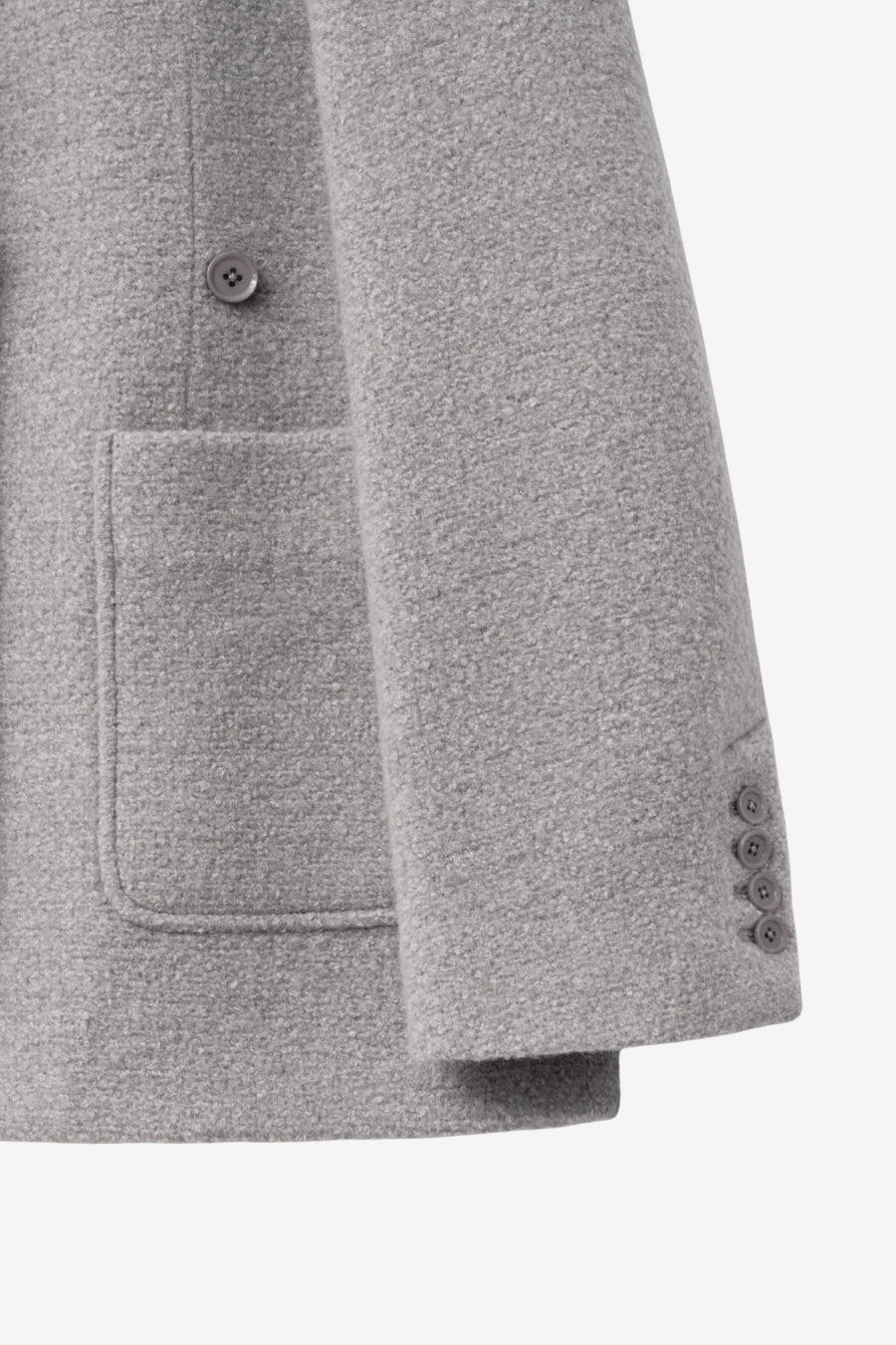 Insilence - Boucle Two-Way Jacket (Grey Beige) product image 11 | TRAB K-Fashion Australia