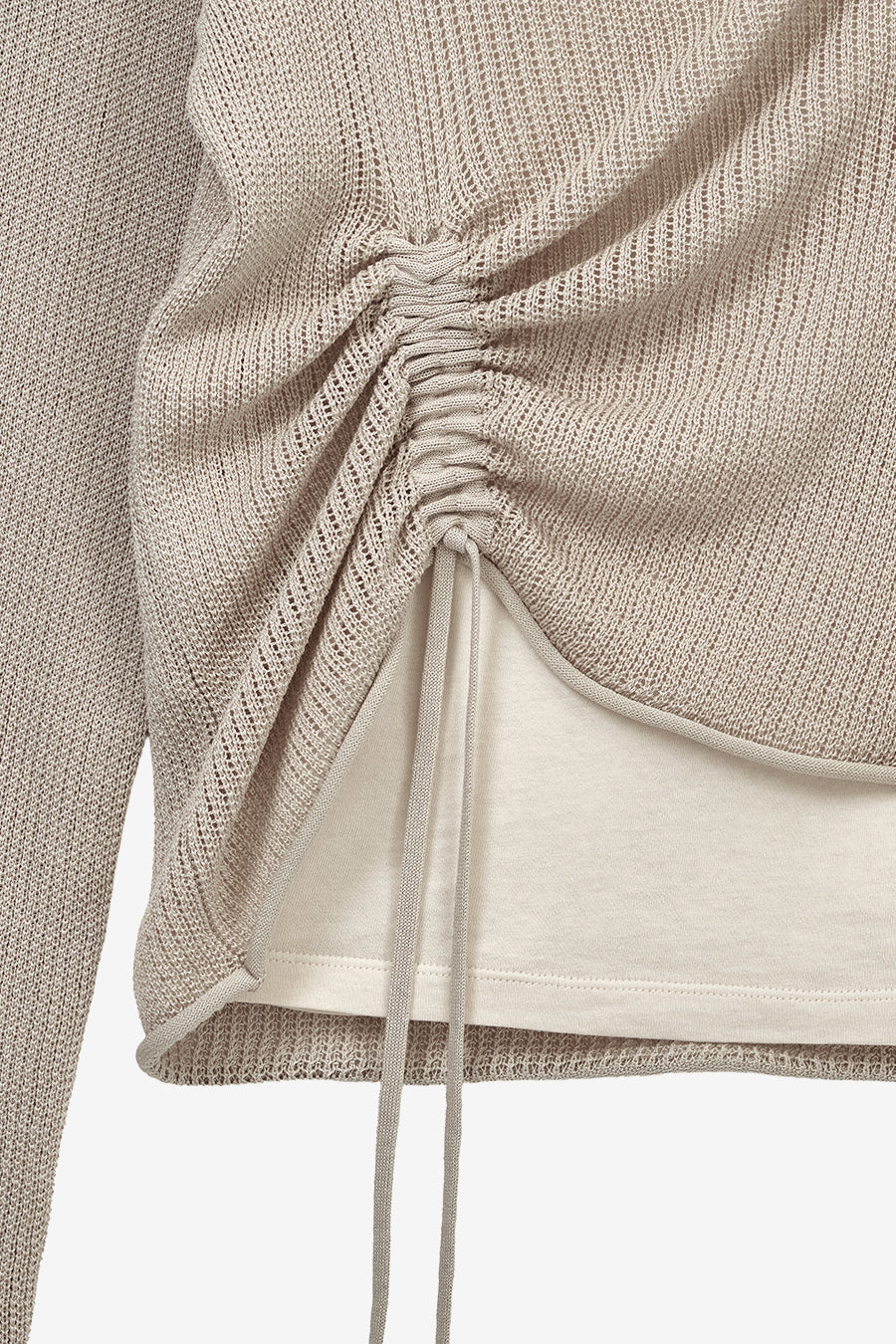 Insilence - Loose Fit Layered Knit (Grey Beige) product image 13 | TRAB K-Fashion Australia
