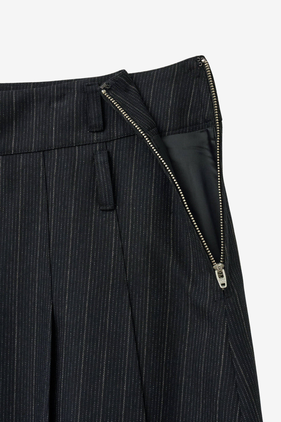Insilence - Double-Belted Pleated Skirt (Stripe) product image 11 | TRAB K-Fashion Australia
