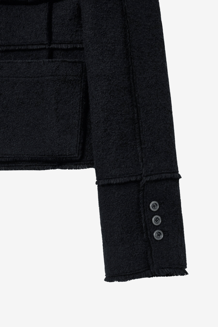 Insilence - Wool Jersey Tweed Jacket (Black) product image 11 | TRAB K-Fashion Australia