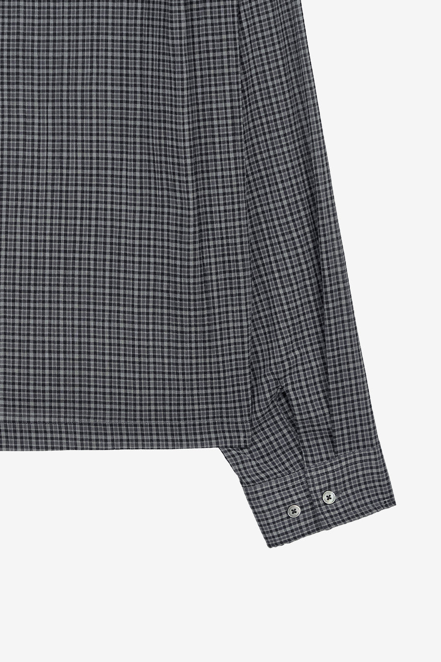 Insilence - Lightweight Crop Check Shirt (Dark Grey) product image 11 | TRAB K-Fashion Australia