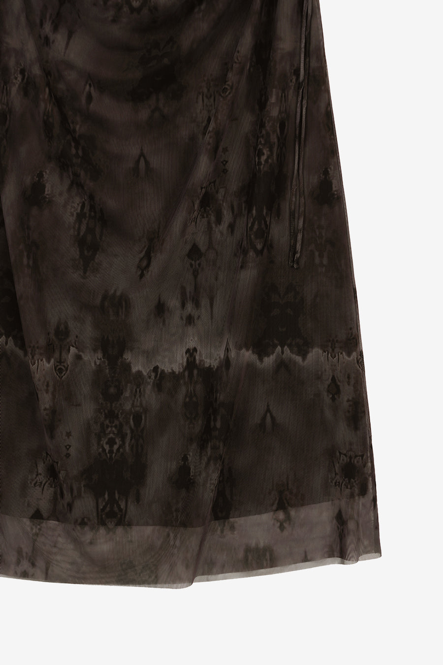 Insilence - Two-way Mesh Graphic Skirt (Brown) product image 11 | TRAB K-Fashion Australia