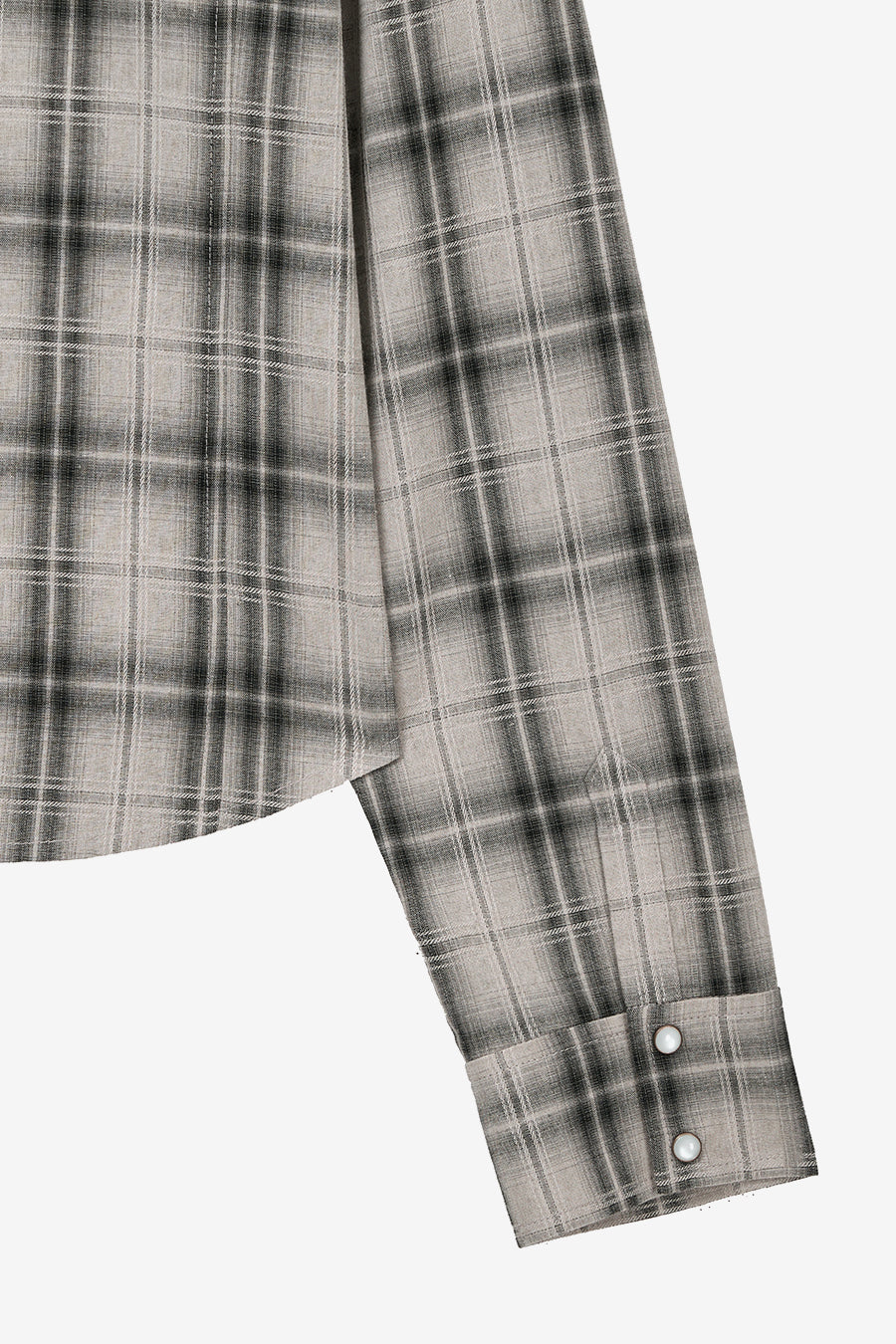 Insilence - Western Check Shirt (Ivory) product image 11 | TRAB K-Fashion Australia