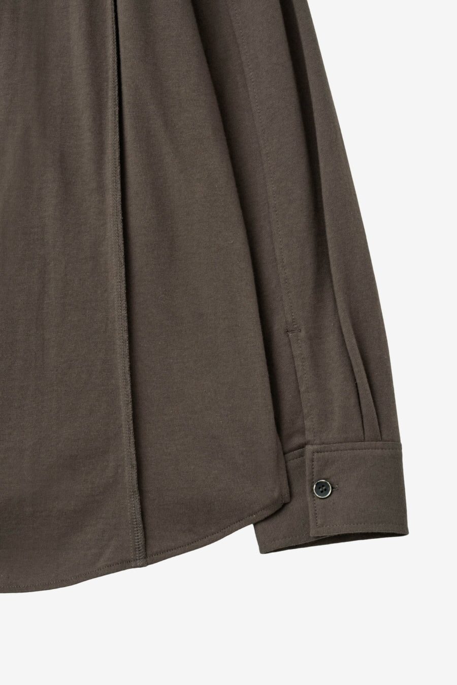 Insilence - Ruffle Jersey Shirt (Ash Brown) product image 11 | TRAB K-Fashion Australia
