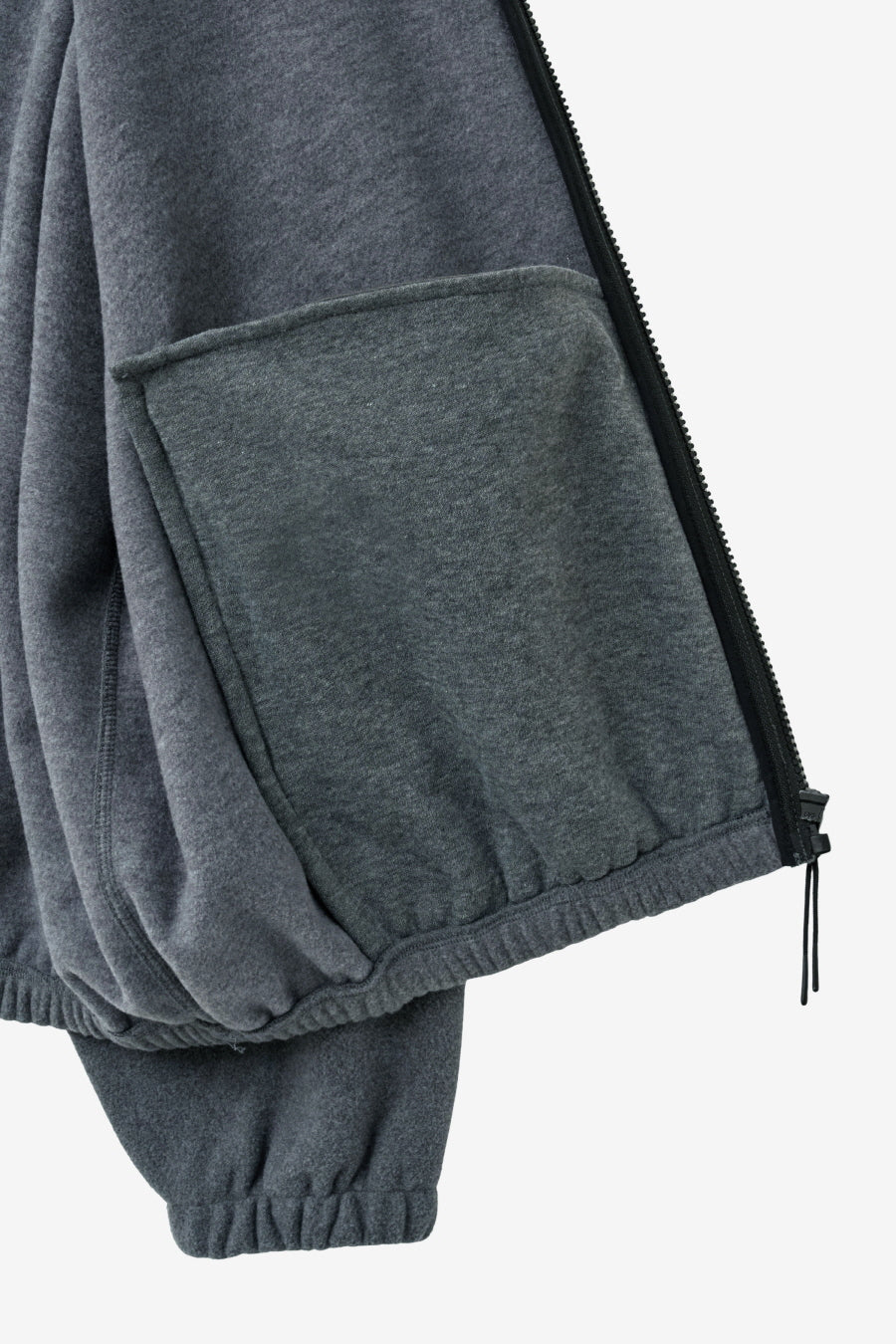 Insilence - Fleece Full Zip-Up Jumper (Melange Grey) product image 11 | TRAB K-Fashion Australia