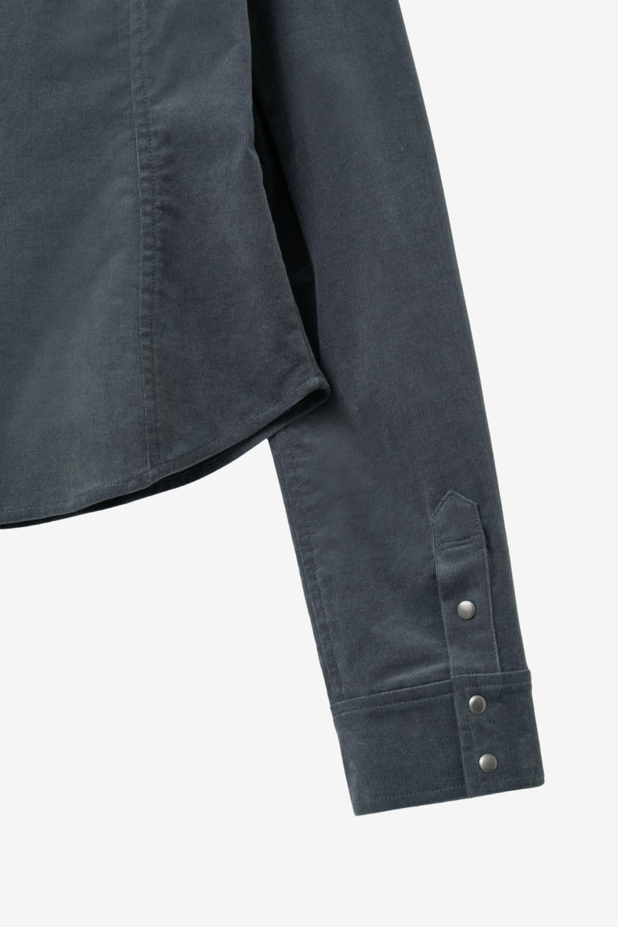 Insilence - Corduroy Snap Shirt (Charcoal) product image 11 | TRAB K-Fashion Australia