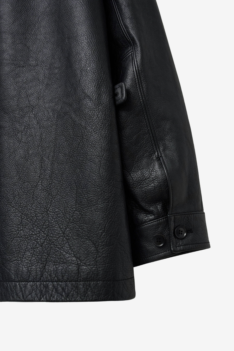 Insilence - Calf Skin CarCoat (Black) product image 11 | TRAB K-Fashion Australia