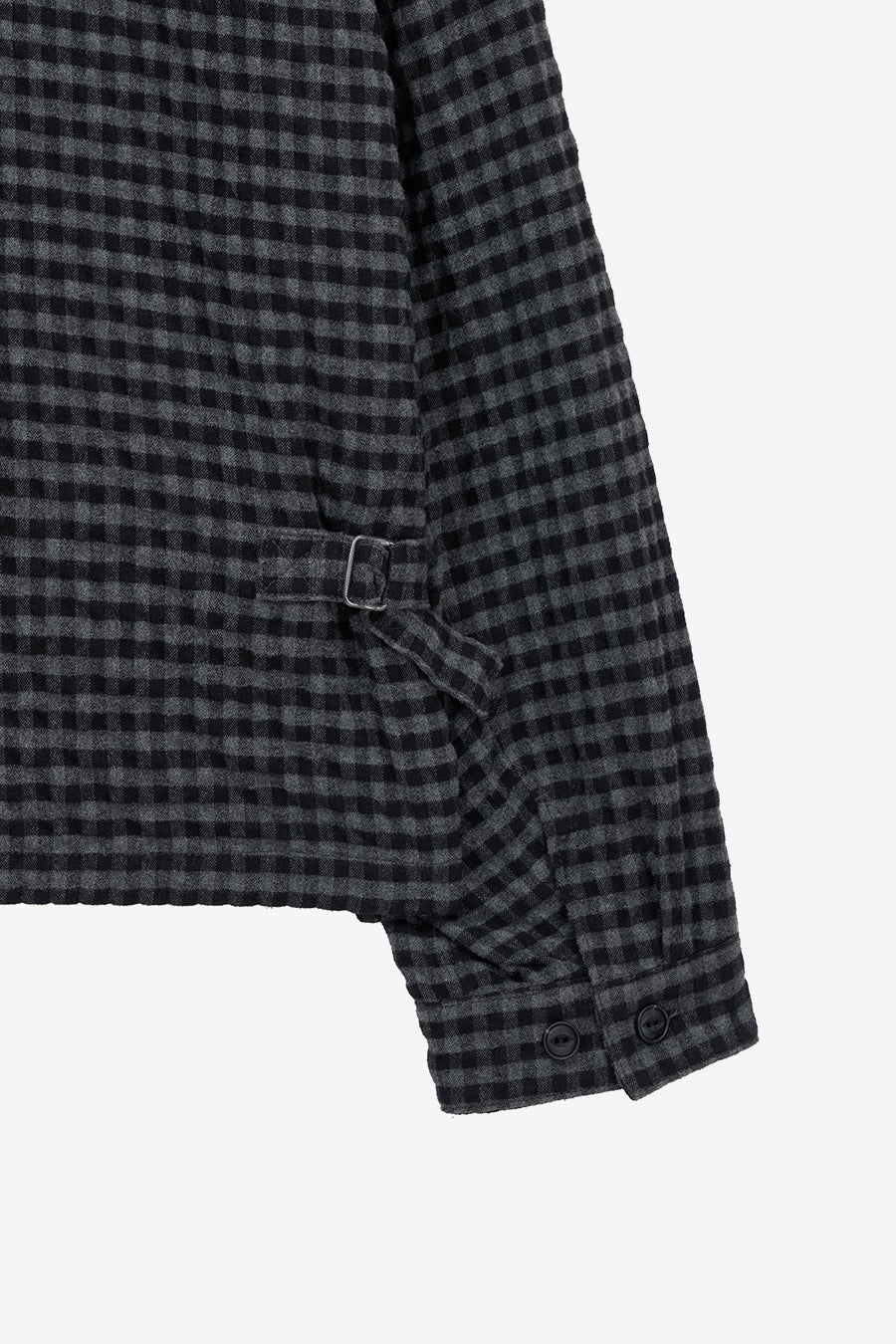 Insilence - Wrinkle Check Zip-Up Jacket (Black) product image 11 | TRAB K-Fashion Australia