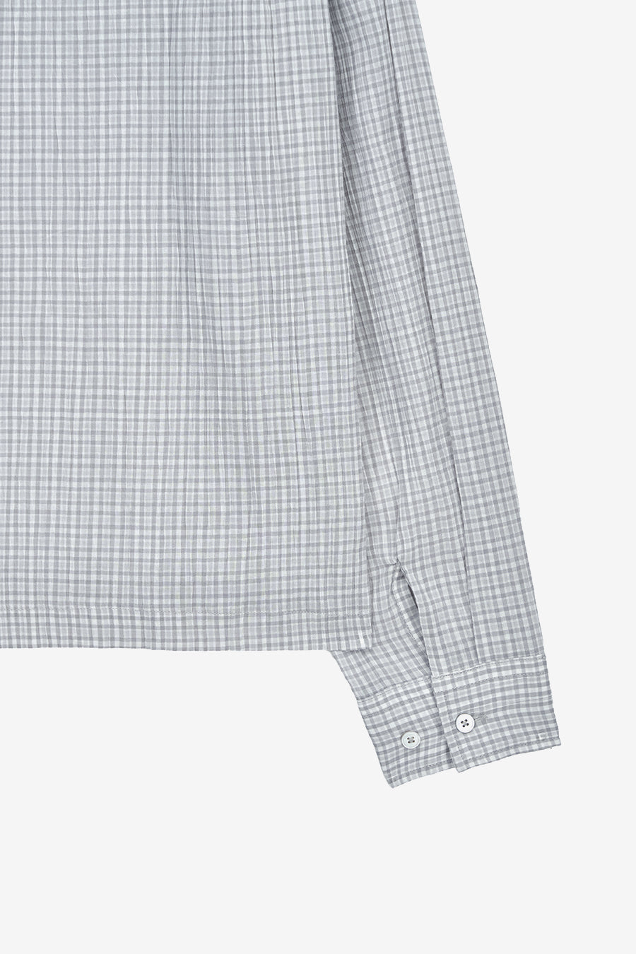Insilence - Lightweight Crop Check Shirt (Light Grey) product image 11 | TRAB K-Fashion Australia