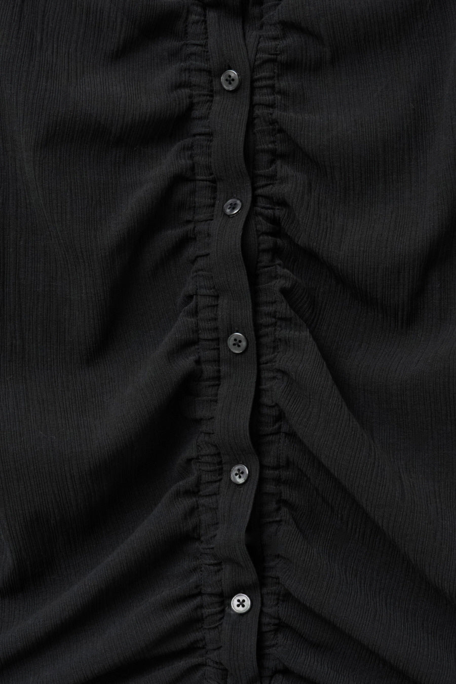 Insilence - Textured Shirring Hooded Shacket (Black) product image 11 | TRAB K-Fashion Australia