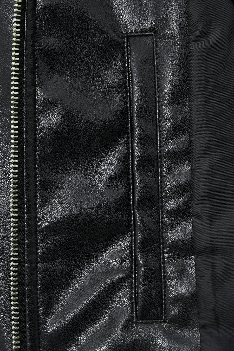 Insilence - Glossy Faux Leather Jacket (Black) product image 13 | TRAB K-Fashion Australia