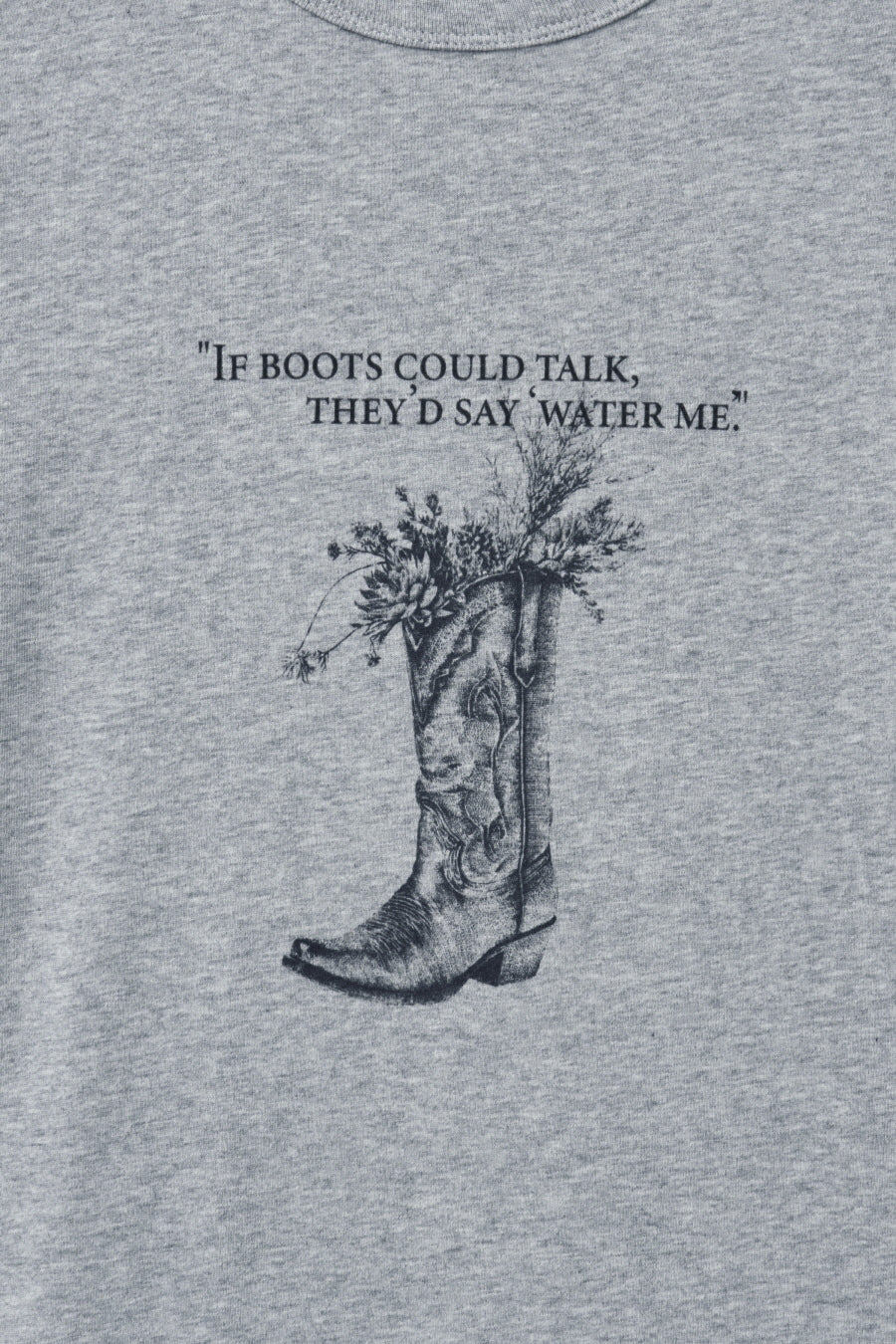 Insilence - Western Boots Graphic T-shirt (Melange Grey) product image 11 | TRAB K-Fashion Australia