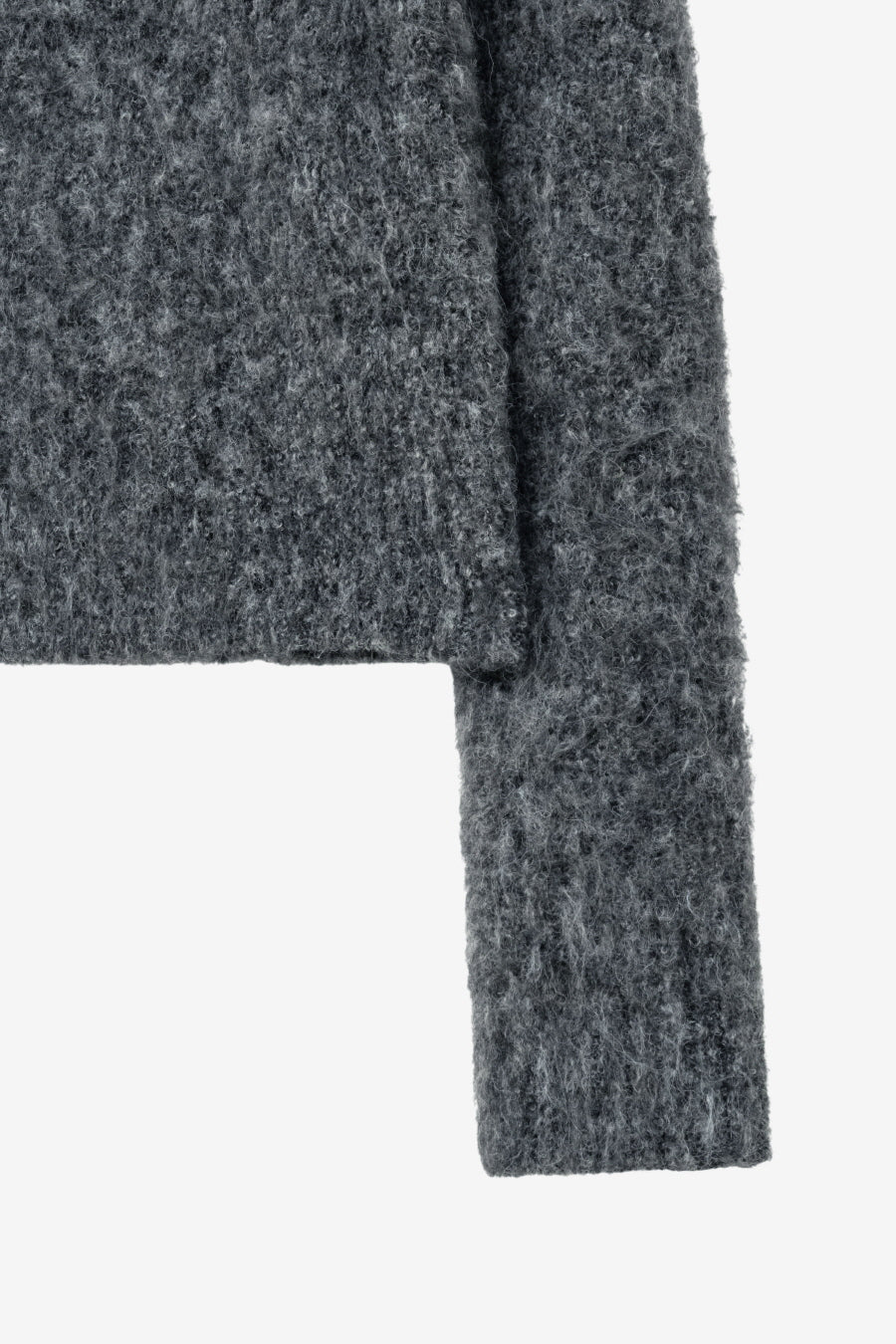 Insilence - Hairy Spread Collar Cardigan (Charcoal) product image 9 | TRAB K-Fashion Australia