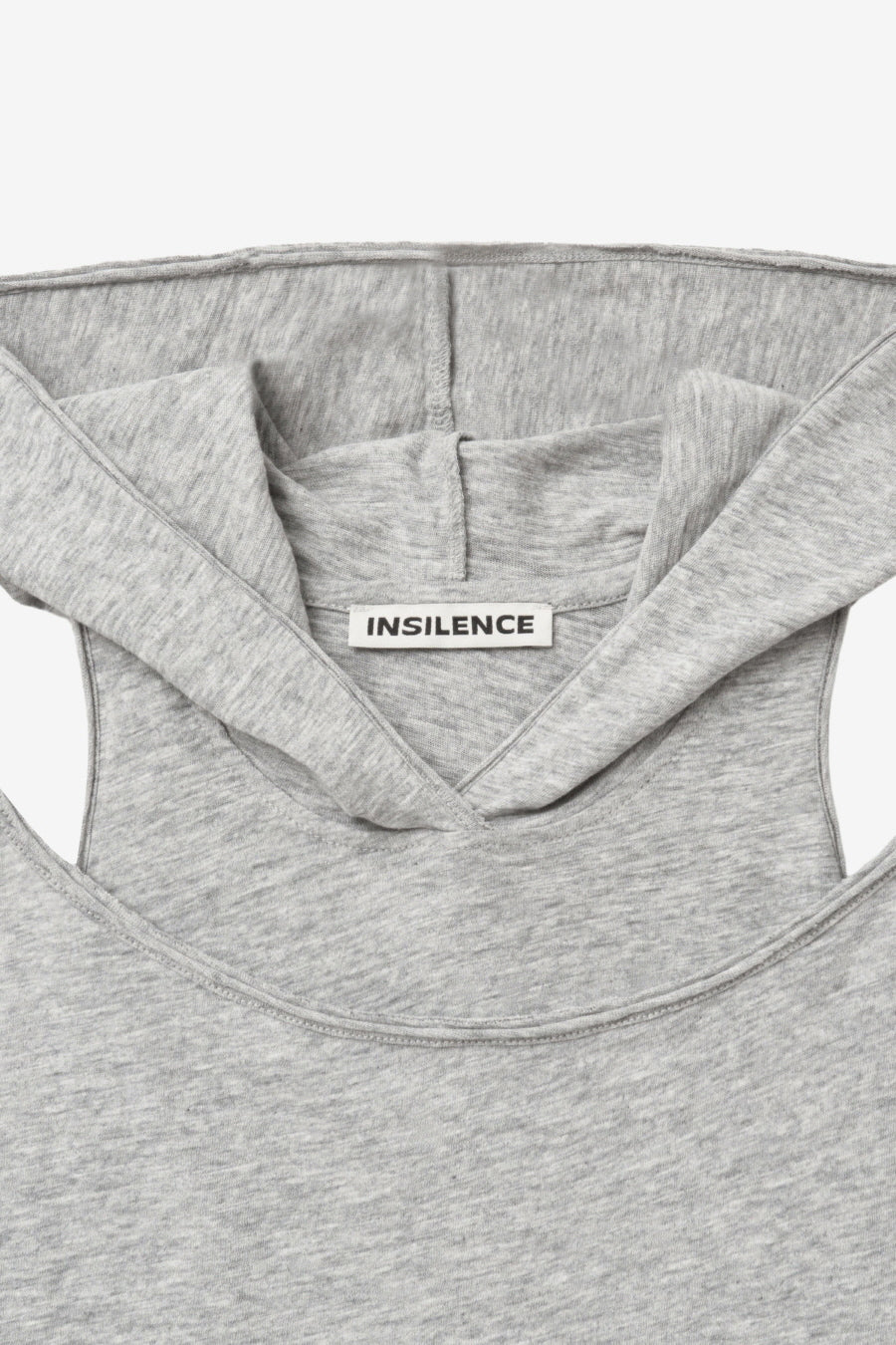 Insilence - Layered Hoodie Sleeveless (Melange Grey) product image 12 | TRAB K-Fashion Australia