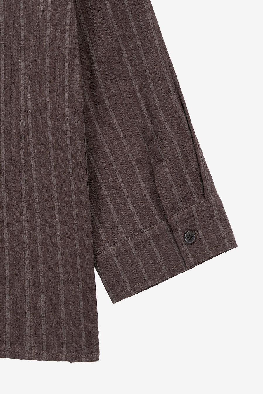 Insilence - Hook Detail Jacquard Shirt (Brown) product image 11 | TRAB K-Fashion Australia