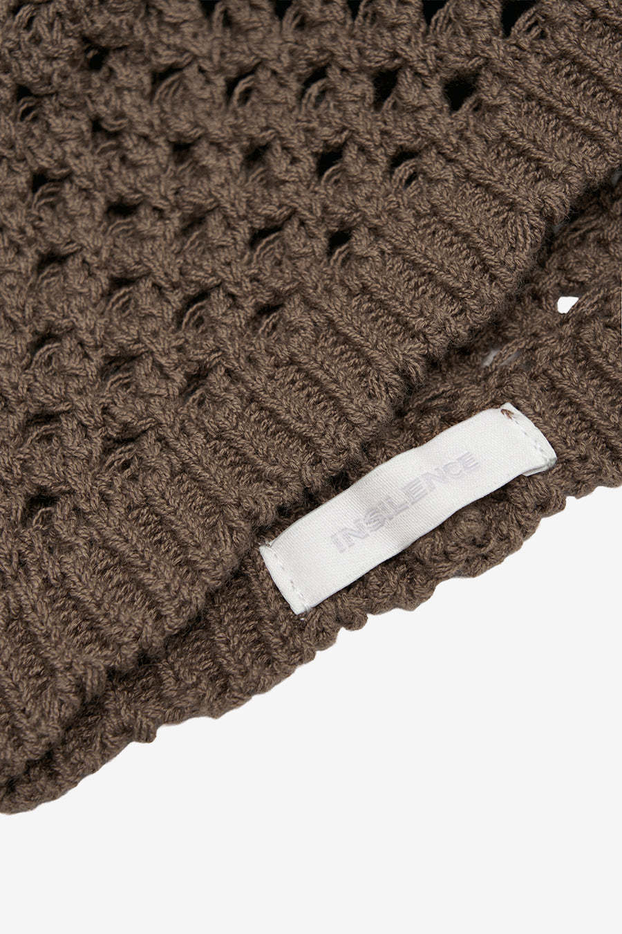 Insilence - Crochet Knit Beanie (Brown) product image 9 | TRAB K-Fashion Australia