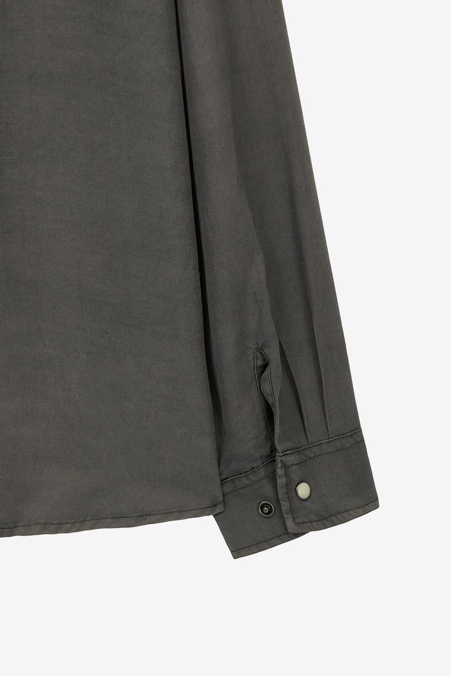 Insilence - Tencel Gabardine Open Collar Shirts (Olive Grey) product image 11 | TRAB K-Fashion Australia