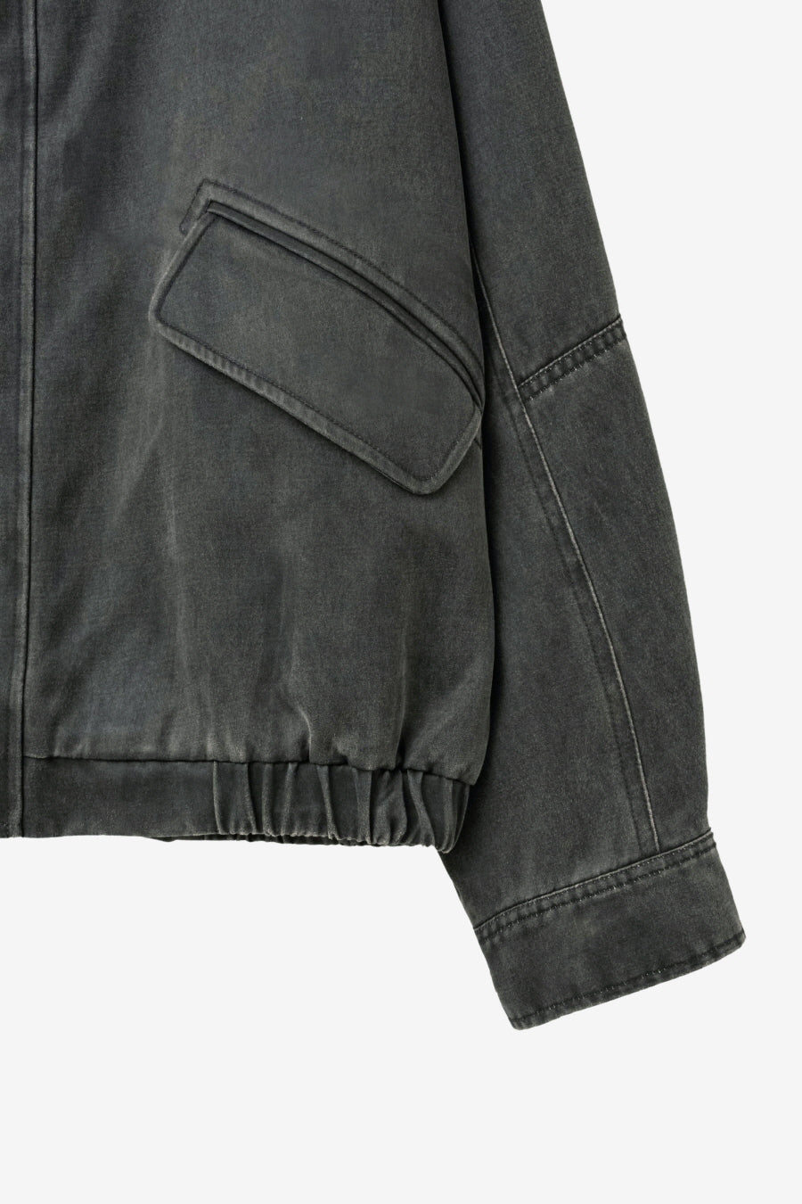 Insilence - Washed Faux Leather Jumper (Charcoal) product image 11 | TRAB K-Fashion Australia