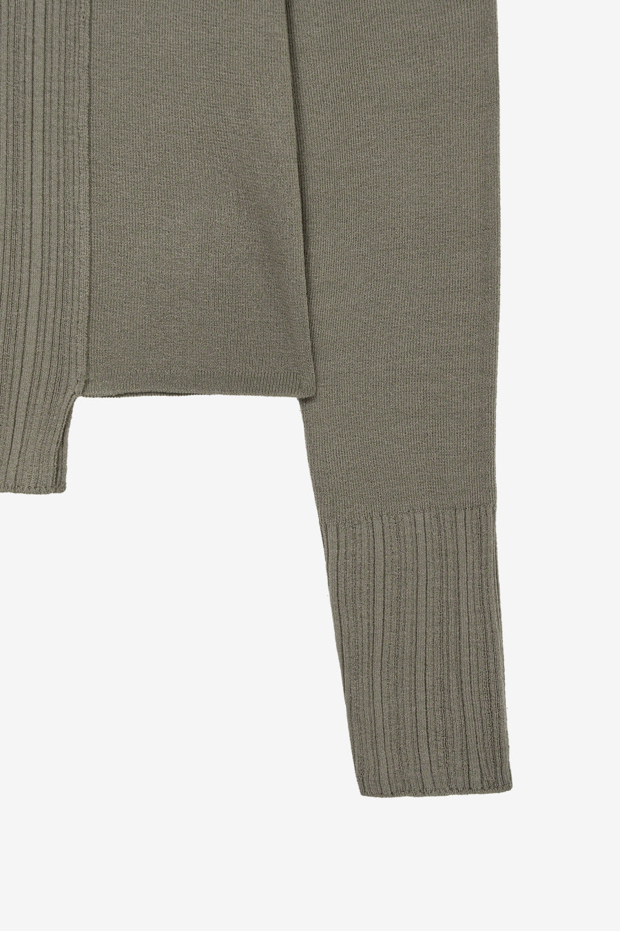 Insilence - Unbalanced Mixed Knit (Light Khaki) product image 11 | TRAB K-Fashion Australia