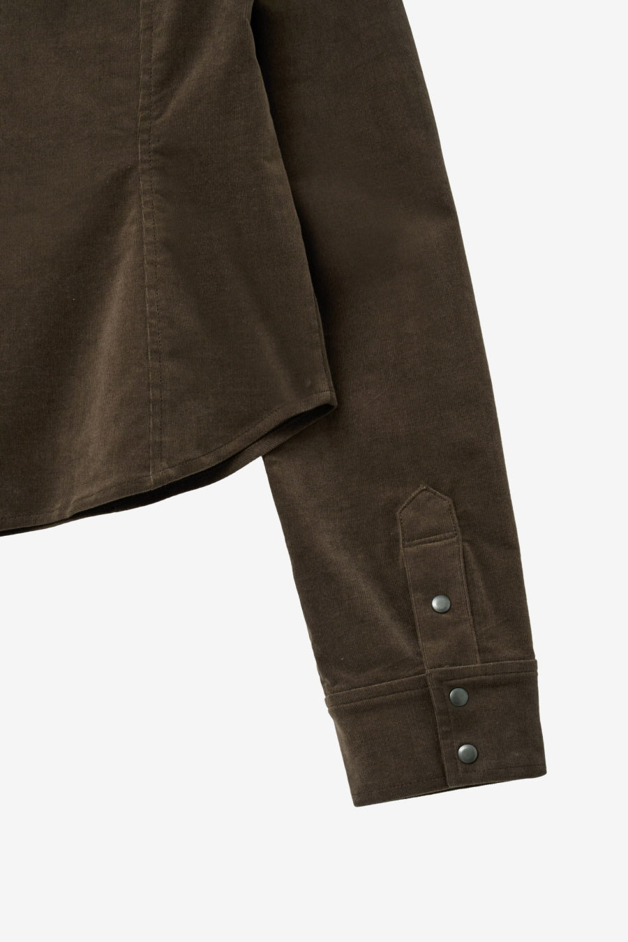 Insilence - Corduroy Snap Shirt (Brown) product image 11 | TRAB K-Fashion Australia