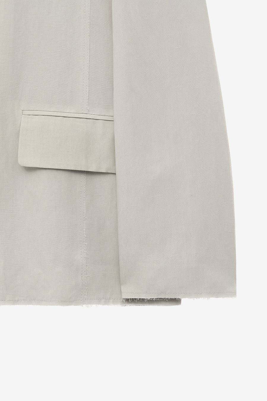 Insilence - Linen Cut off Jacket (Ash Beige) product image 11 | TRAB K-Fashion Australia