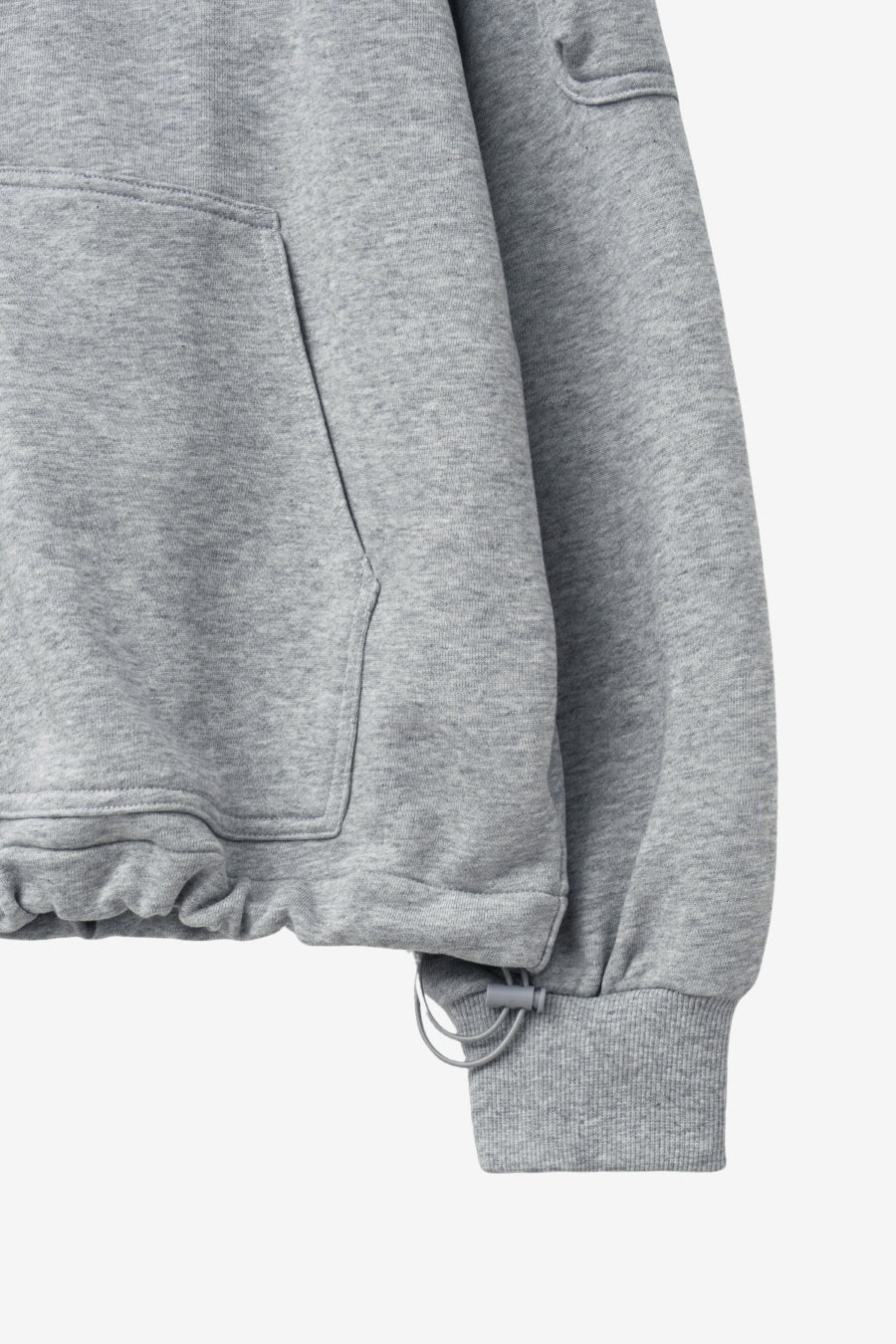 Insilence - Strap Closing Hood Zip Up (Melange Grey) product image 9 | TRAB K-Fashion Australia
