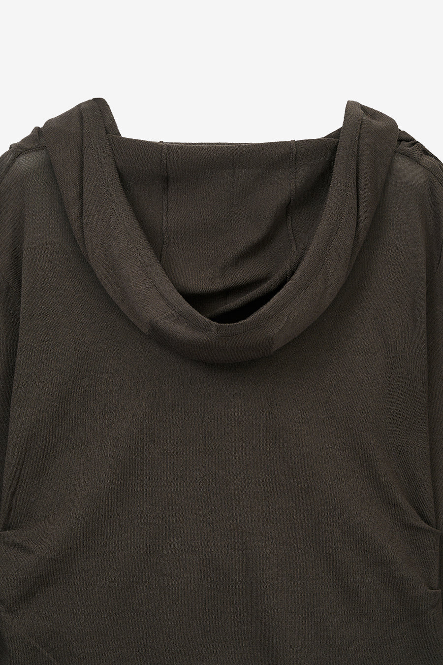 Insilence - Cowl Neck Hooded Knit (Brown) product image 13 | TRAB K-Fashion Australia
