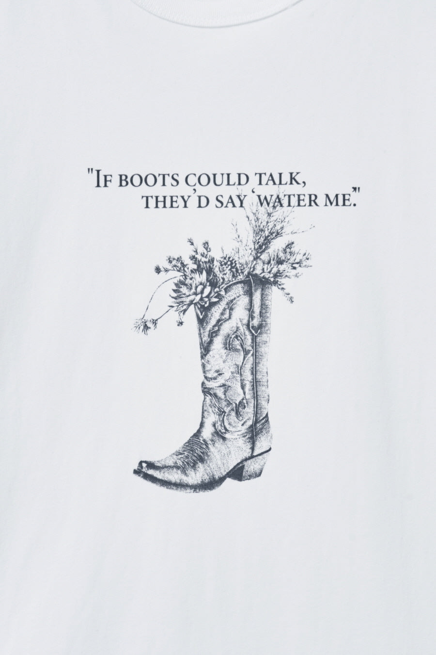 Insilence - Western Boots Graphic T-shirt (White) product image 11 | TRAB K-Fashion Australia