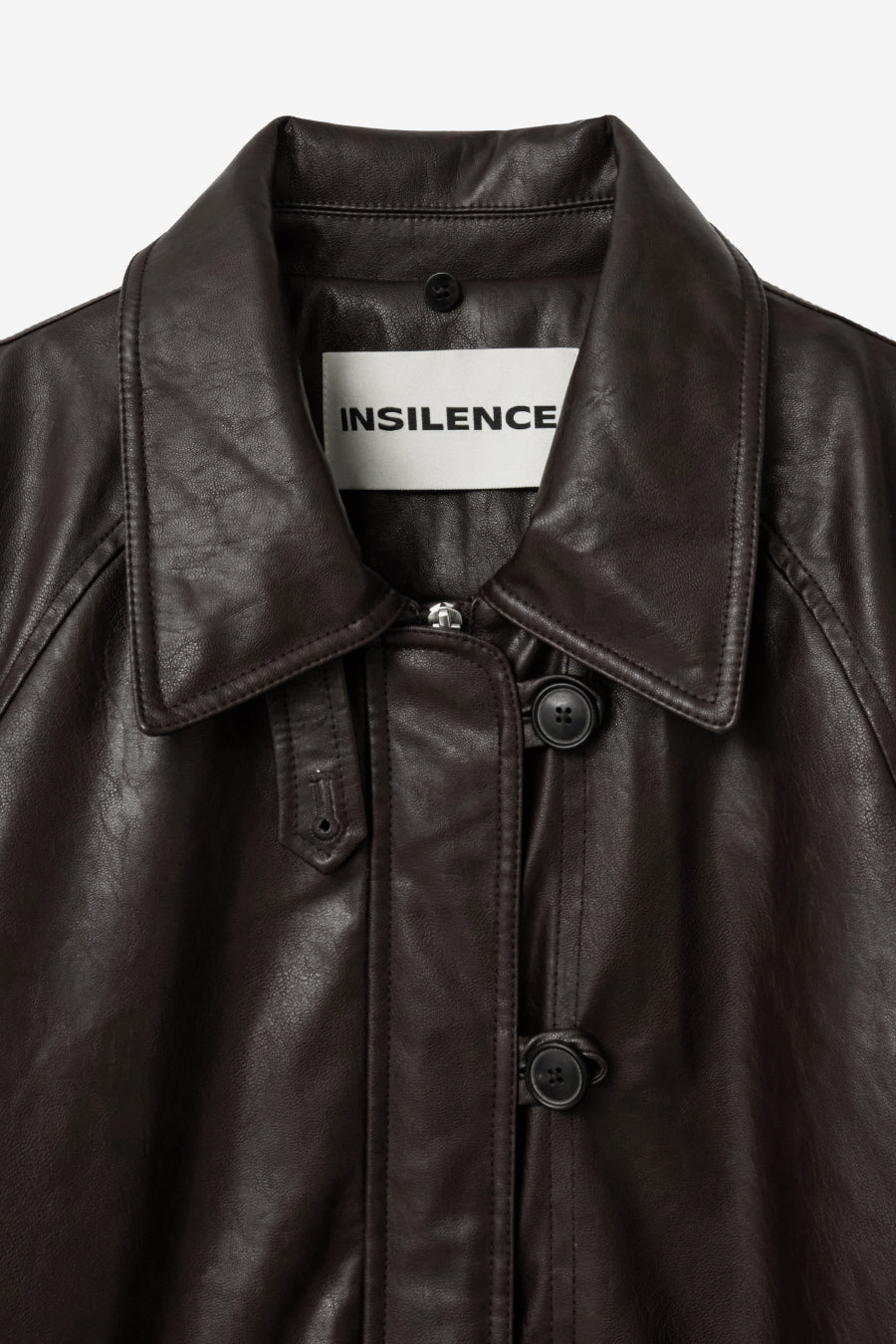 Insilence - Aviator Faux Leather Jacket (Brown) product image 11 | TRAB K-Fashion Australia