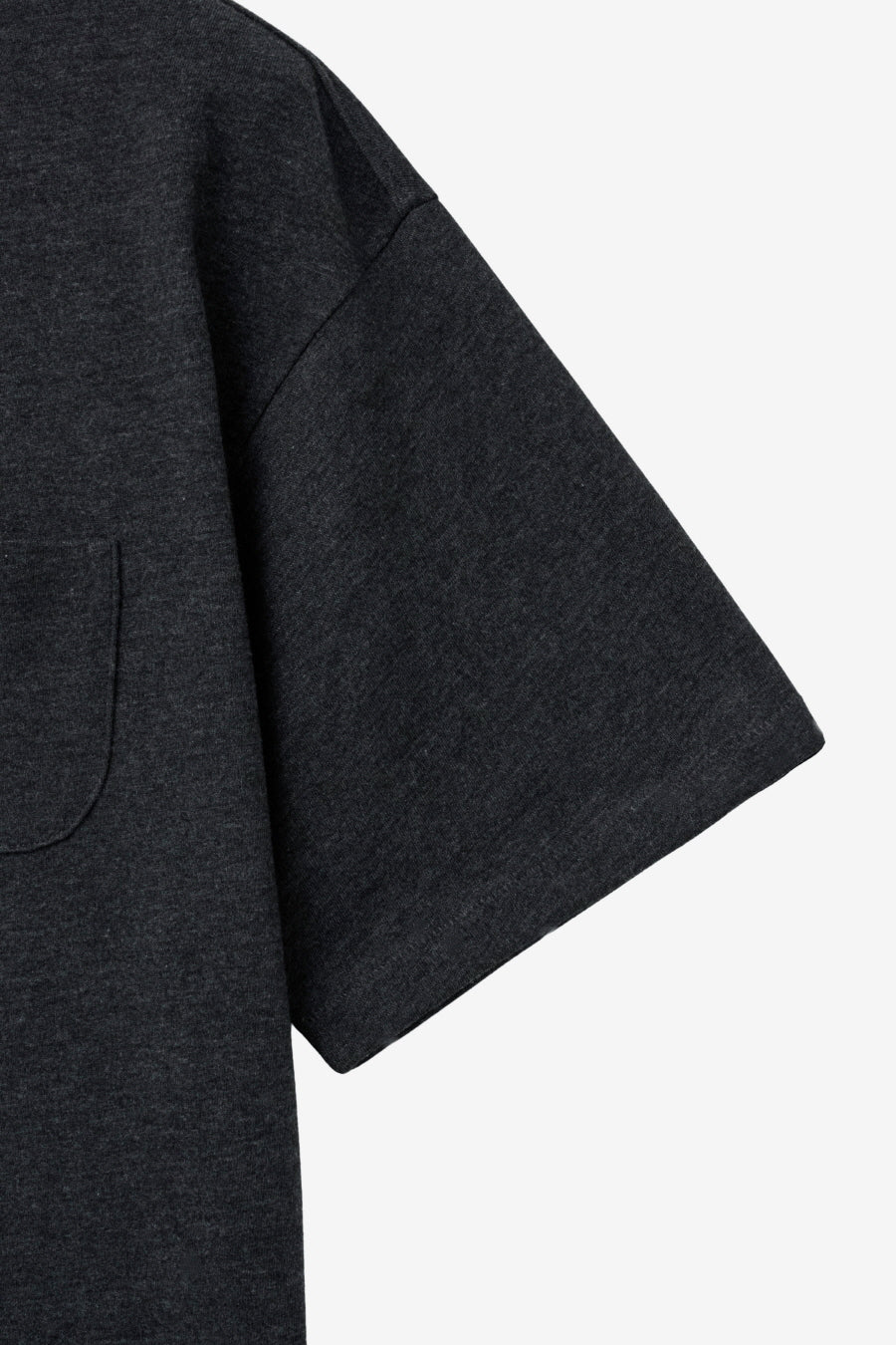 Insilence - Scoop Neck Pocket Short Sleeve (Melange Charcoal) product image 9 | TRAB K-Fashion Australia