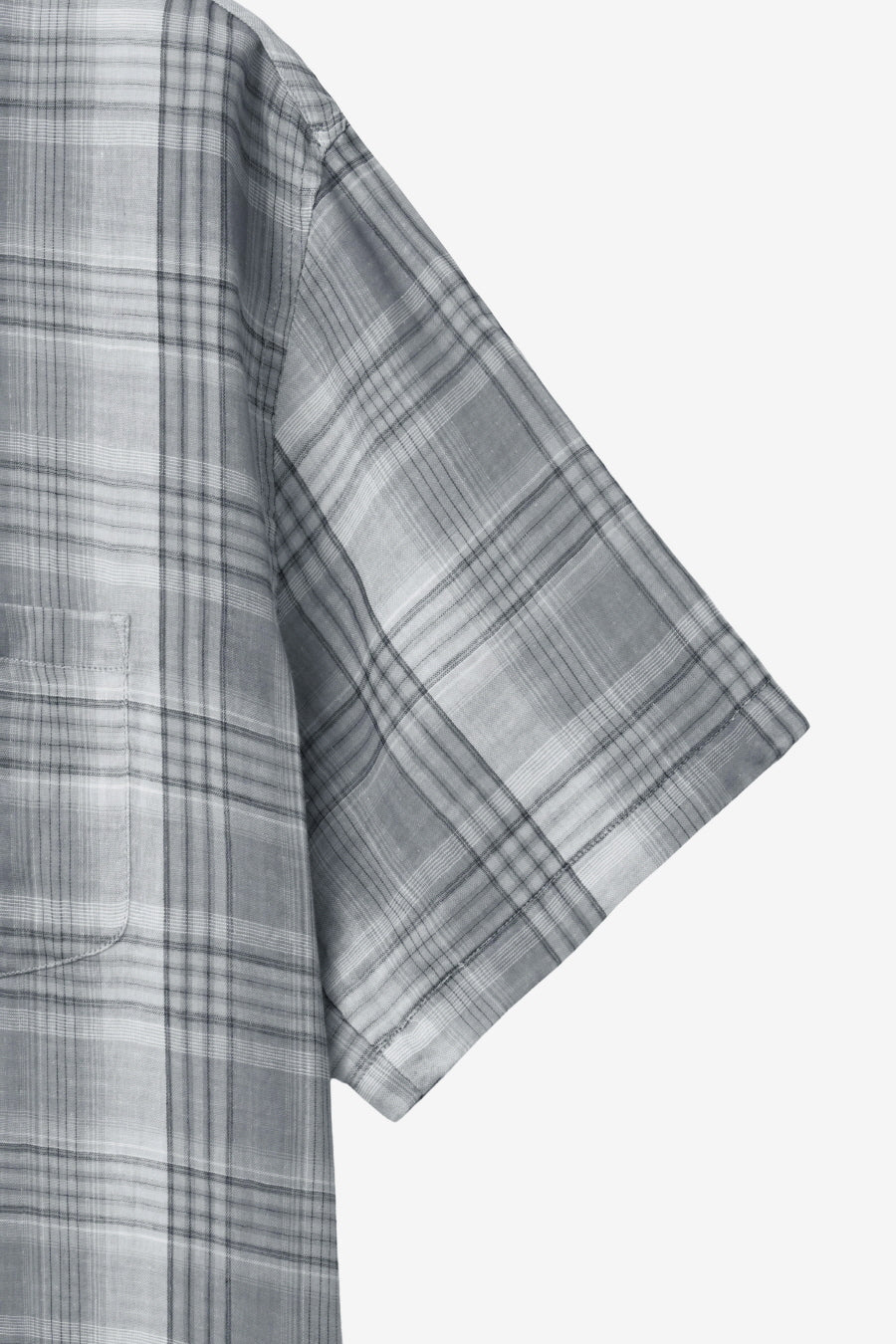 Insilence - Double Cloth Check Shirt (Grey) product image 11 | TRAB K-Fashion Australia
