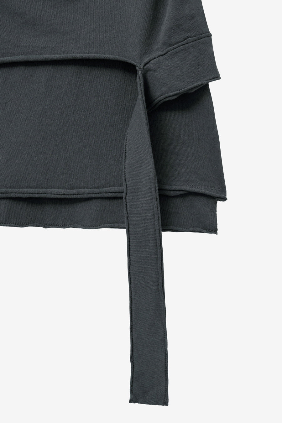 Insilence - Cotton Linen Natural Strap T-shirt (Charcoal) product image 11 | TRAB K-Fashion Australia