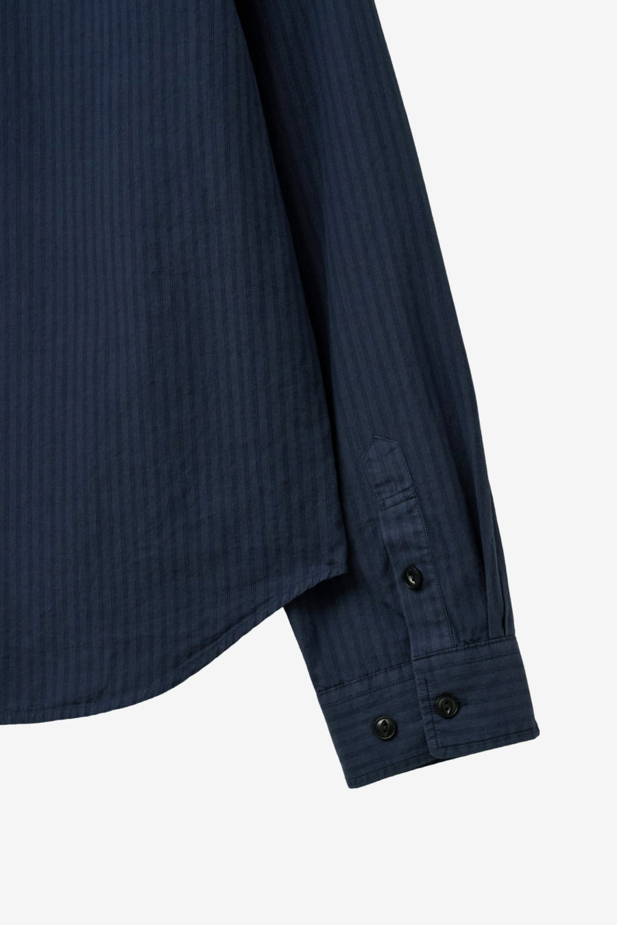 Insilence - Garment-dyed Striped Shirt (Navy) product image 11 | TRAB K-Fashion Australia