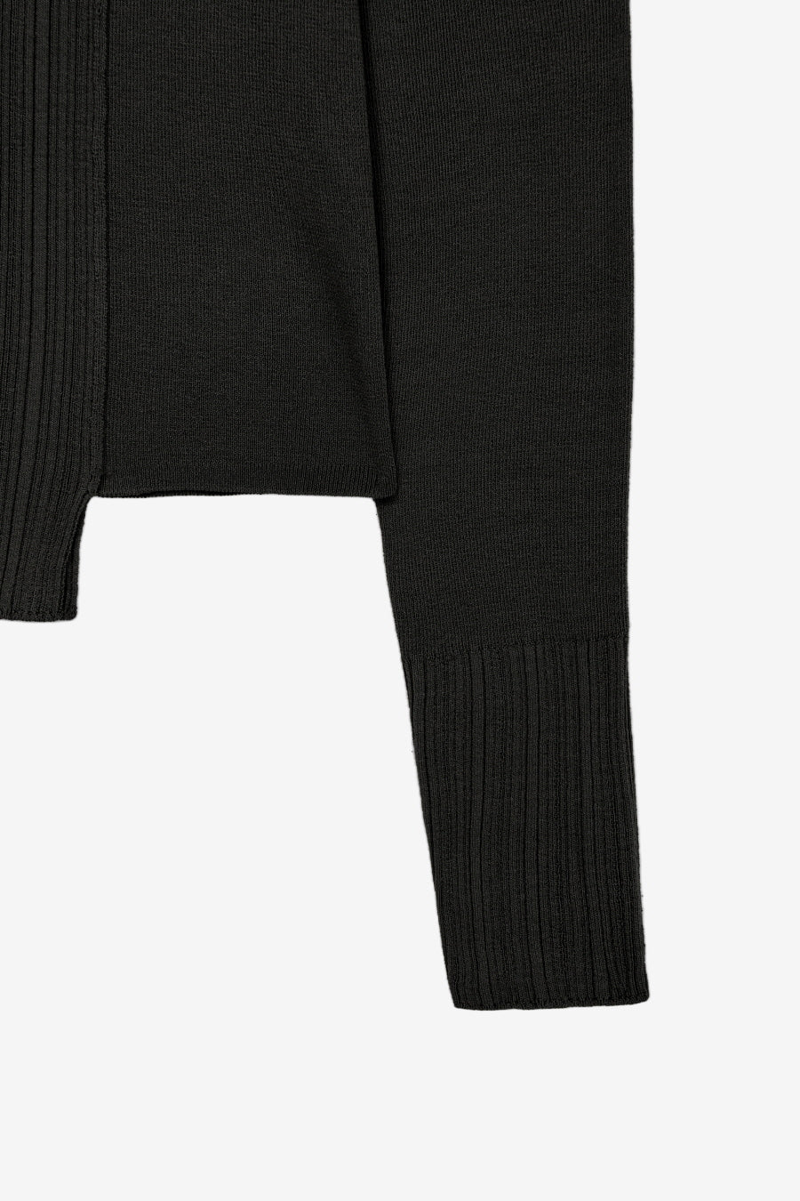 Insilence - Unbalanced Mixed Knit (Black) product image 11 | TRAB K-Fashion Australia