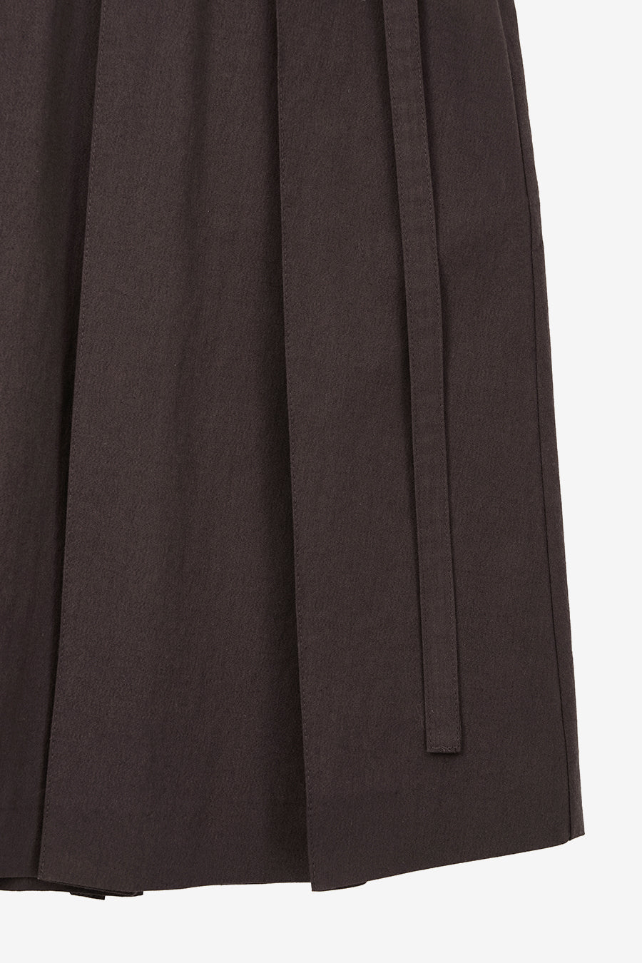 Insilence - Low Cotton Pleated Skirt (Brown) product image 11 | TRAB K-Fashion Australia