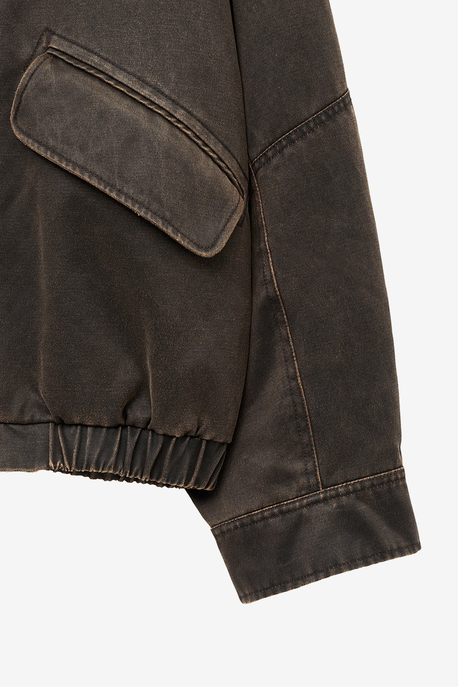 Insilence - Washed Faux Leather Jumper (Brown) product image 11 | TRAB K-Fashion Australia