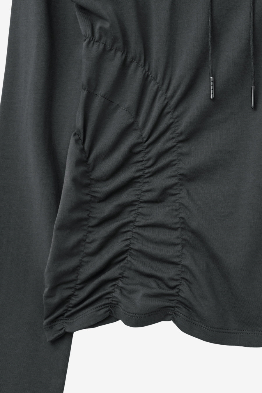 Insilence - Shirred High-Neck Top (Charcoal) product image 11 | TRAB K-Fashion Australia