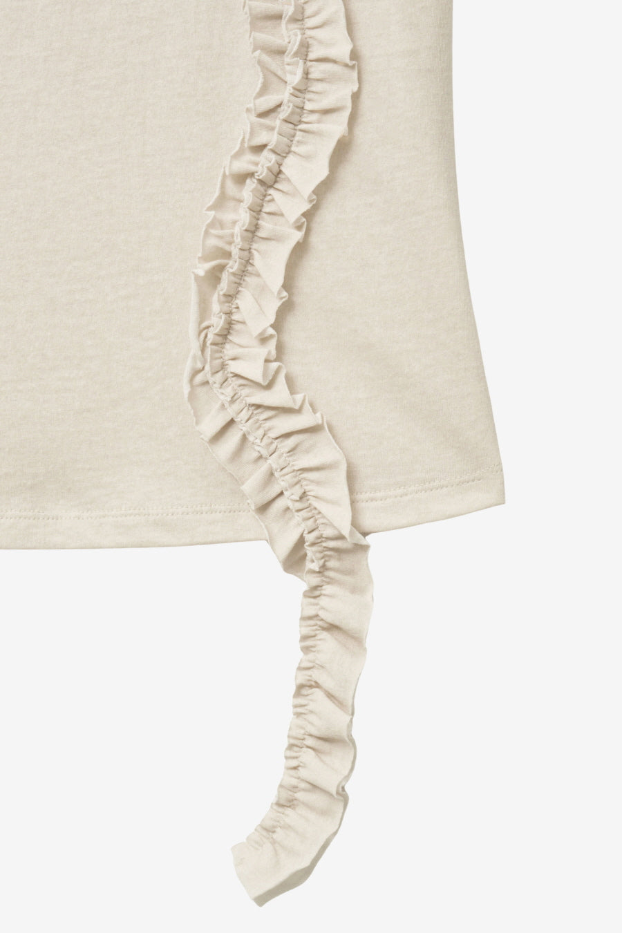 Insilence - Frill Strap Pigment Top (Natural Beige) product image 11 | TRAB K-Fashion Australia