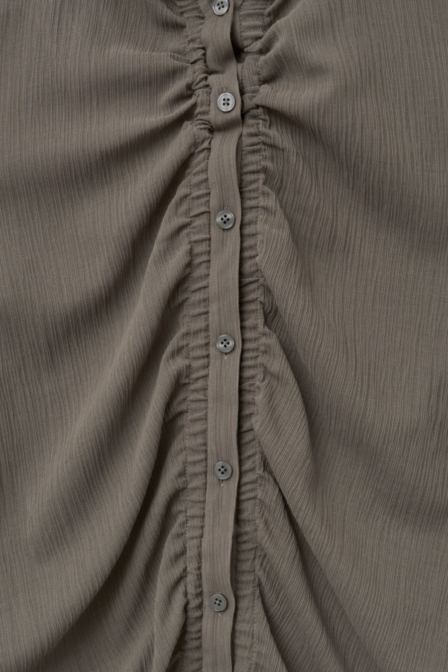 Insilence - Textured Shirring Hooded Shacket (Khaki) product image 11 | TRAB K-Fashion Australia
