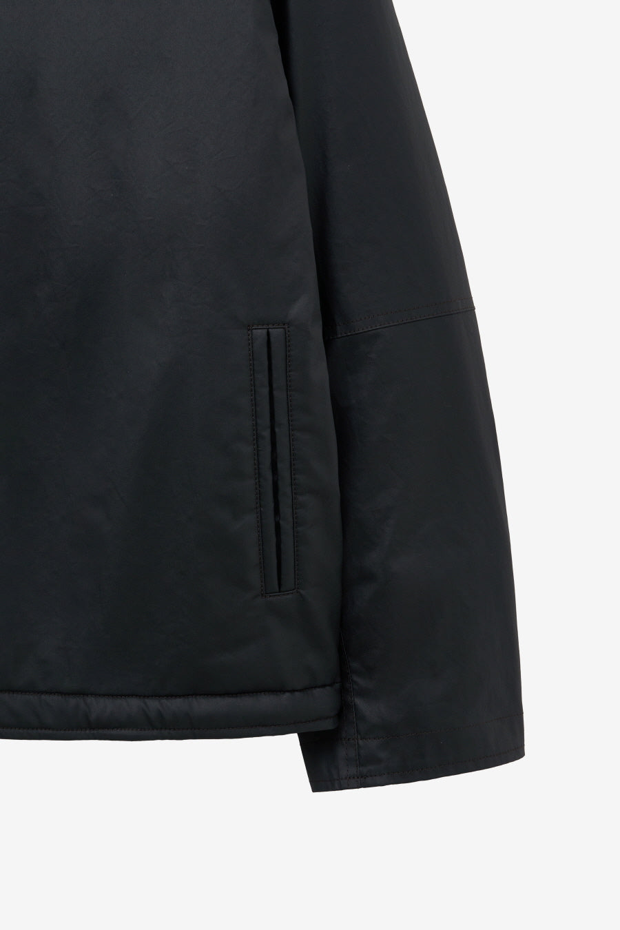 Insilence - Waxed Cotton Shearling Deck Jacket (Black) product image 11 | TRAB K-Fashion Australia