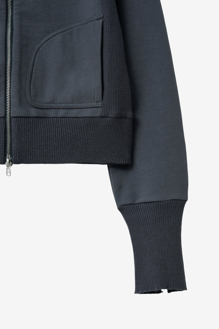 Insilence - Knit Combi Cotton Zip-Up (Navy) product image 11 | TRAB K-Fashion Australia