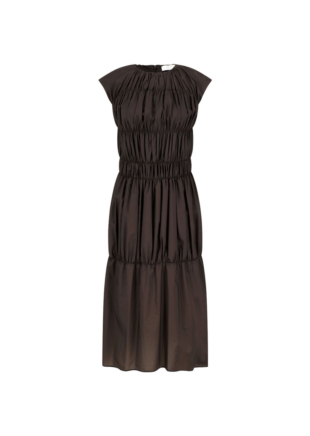 Amomento - Nylon Shirring Dress (Brown) product image 2 | TRAB K-Fashion Australia