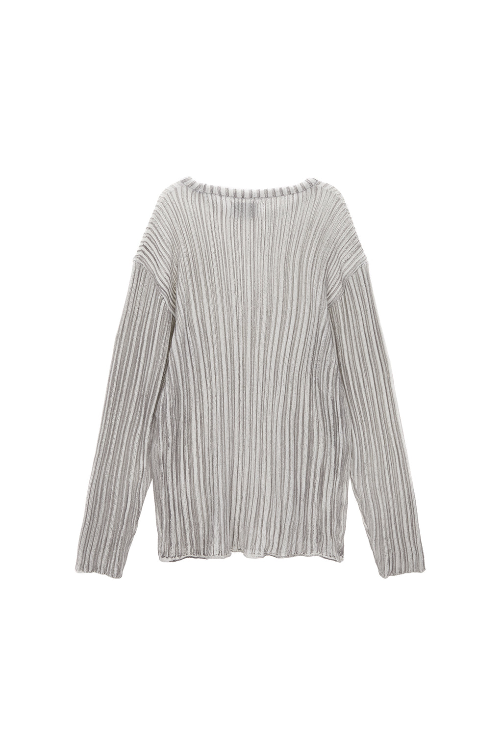 Matin Kim - Stripe Printed Knit Pullover (Grey) product image 2 | TRAB K-Fashion Australia