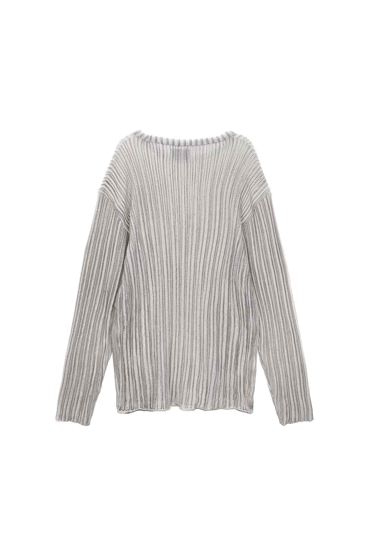 Matin Kim - Stripe Printed Knit Pullover (Grey) product image 2 | TRAB K-Fashion Australia